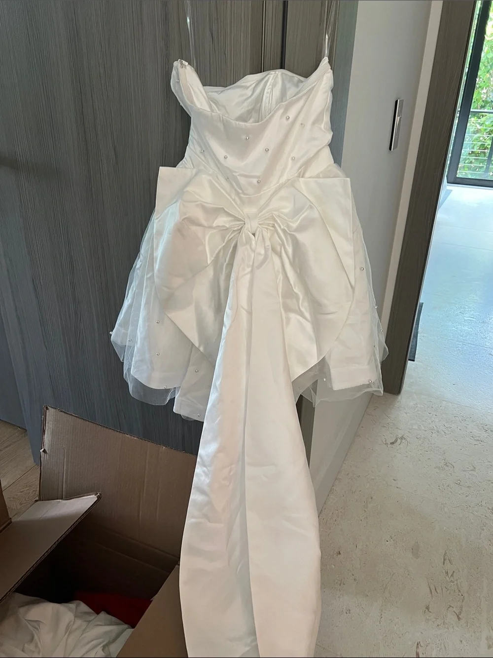 NWT REVOLVE Australia SHOWPO Cailene pearl stud tulle fit flare mini dress US 0 - Picture 15 of 15